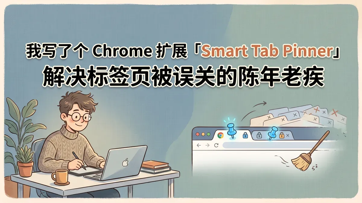 我写了个 Chrome 扩展「Smart Tab Pinner」解决标签页总被误关的问题