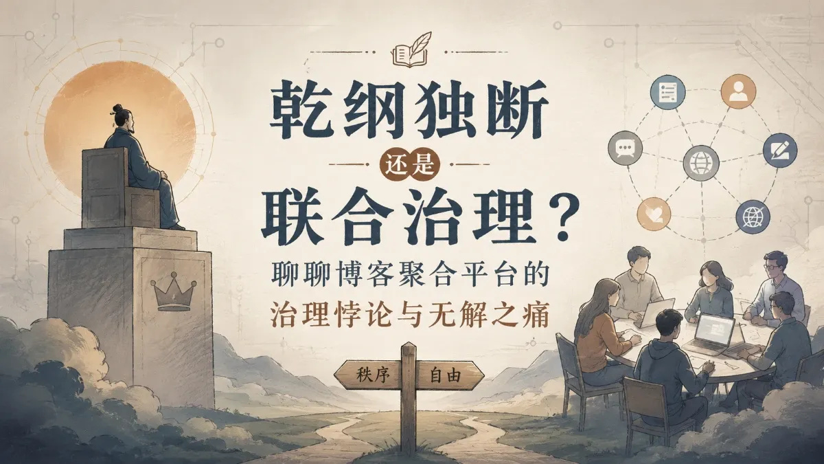 乾纲独断还是民主治理？聊聊博客聚合平台的治理悖论与无解之痛